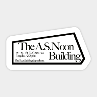 The Noon Building (black) Sticker